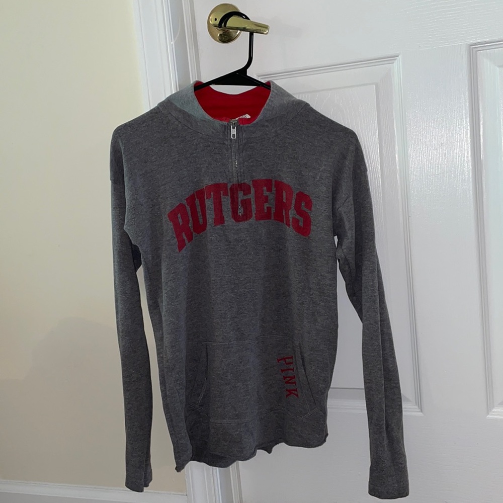 Rutgers PINK Quarter Zip Sweatshirt